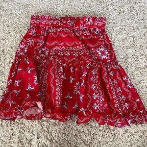 Flowy mini skirt
